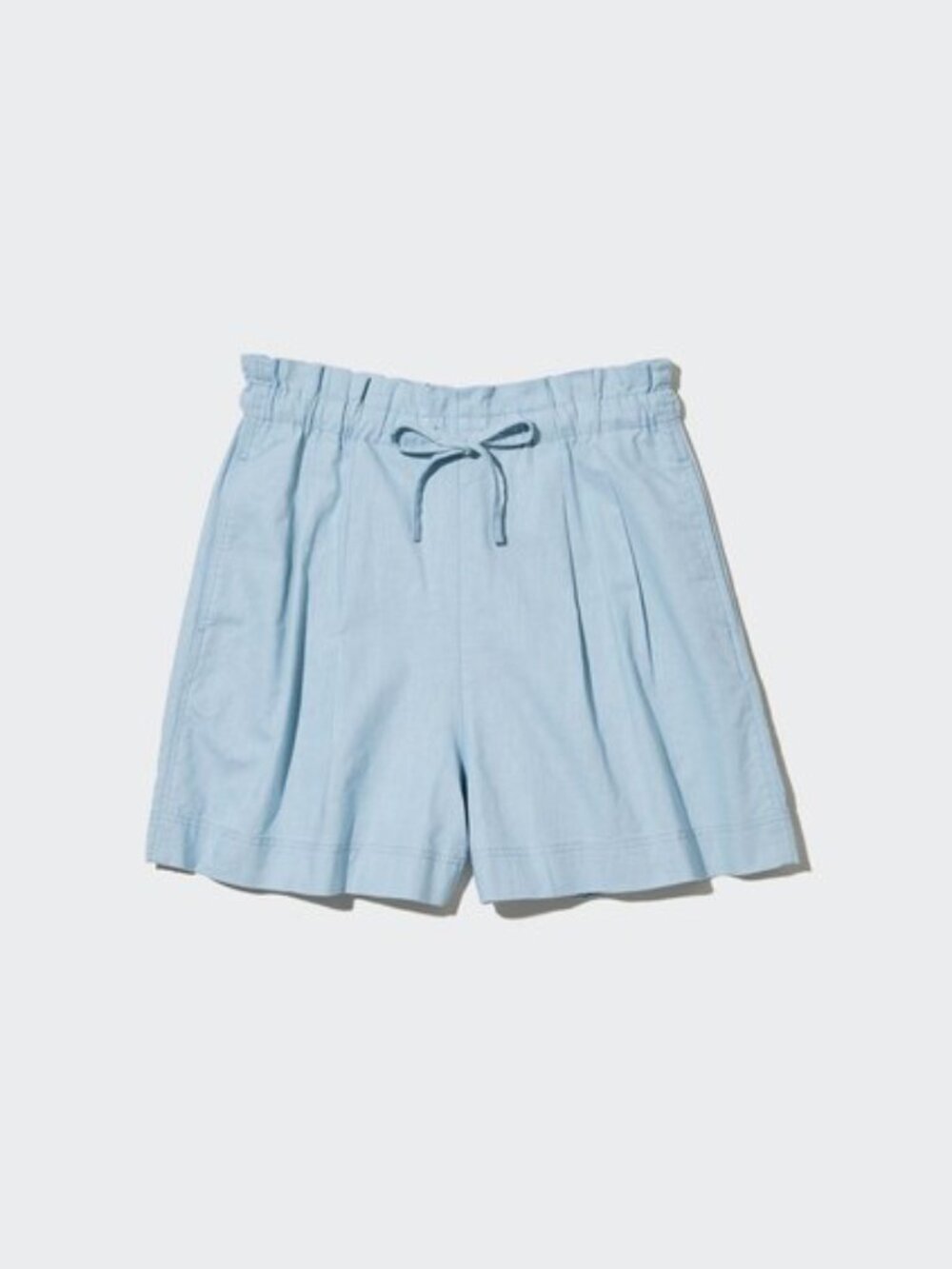 Uniqlo Linen Cotton Shorts in Aqua Blue